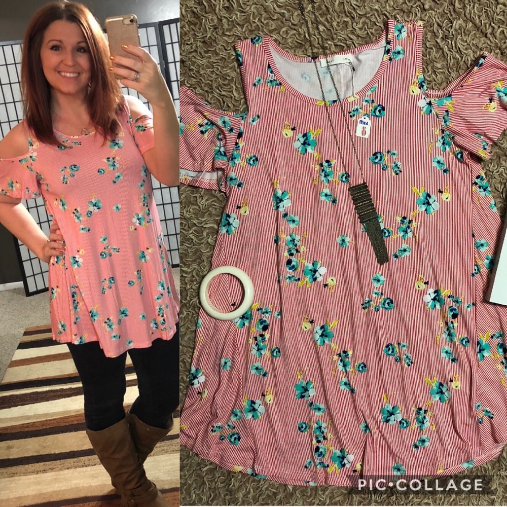 Floral Cold Shoulder shirt